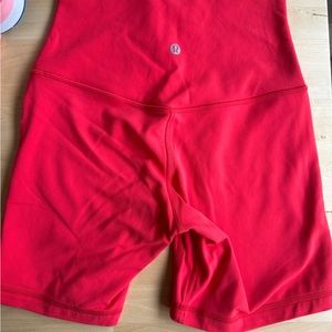 Lululemon Align HR Shorts 6” in color Love Red